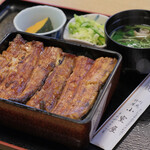 小室屋 - うな重特と肝吸　かぼちゃも美味しい