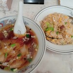満腹亭 - ラーメンセット（ワンタンスープ+チャーハン）