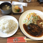 洋食や ジョー - ハンバーグ＆エビカツ（¥1,700円）