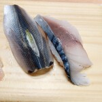 沼津魚がし鮨 流れ鮨 - 〆さば＆こはだ・２７０円