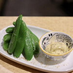 波へい - 塩ゆでスナップえんどう スパイスマヨ