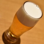 Yakichi - 【《2組様限定》飲み放題　5,000円コース（税込）】お造り盛り合わせ含む（全6品）（５，０００円）の『生ビール』２０２３年２月