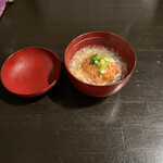 土家 - そばの実入がんもどき 蟹の餡かけ