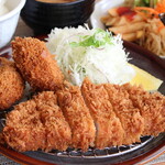 菜々家 - 料理写真:【期間限定】牡蠣フライ&とんかつ定食