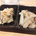 高架下酒場 てらす  - お通し　おから　ダイコン梅ツナ　絶妙な味わい(๑´ڡ`๑)