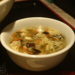 SHOSHOKUKEN - 豆腐、人参、椎茸、わかめのかき玉スープ