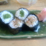 鮨 笹元 - 眼葱と穴キュウ