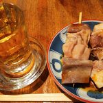 宇ち多゛ - 梅割り甘めとアブラ少ないとことガツ一本ずつお酢です。