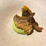 和フレンチバル村塾 屋根裏 別邸 - 白甘鯛の鱗焼き 二種類のソース