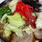 ときん - ときんラーメン 白（紅生姜とコショウをのせてます)