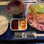 焼肉 星陽 - W星陽カルビ定食(200g)＝1280円 税込