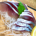 市場食堂 - 首折れサバ刺