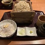 Soba Kyuu - せいそ蕎麦＋釜揚げしらす小丼(980円)