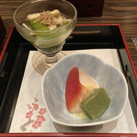 和食 鮨 日本酒 銀波 銀座店 - 前菜二種盛り合わせ