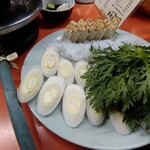Yonekyuu Honten - 付属の野菜達