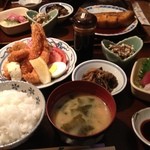 Marufuku - まる福のまる福定食海鮮フライと向こう側は煮魚（13.06）