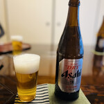 比良山荘 - ◎ビールで喉を潤す。