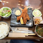 Tokiwasureshokudou - 大きめエビフライ３本定食