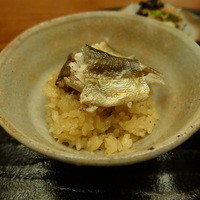 銀座 奥田 - 天竜川産鮎の炊き込みご飯