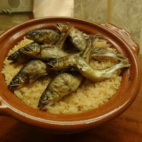 銀座 奥田 - 天竜川産鮎の炊き込みご飯