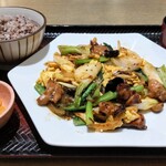 Ootoya - 鶏の醤油麹漬けと野菜の玉子炒め定食 ¥1090