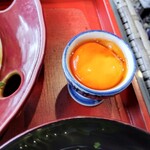 AQUA DINING CAFE 瓢黎 - 瓢黎玉子　原田の玉子卵黄のヅケ