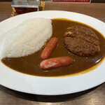 やっさんの崖っぷちカレー - イベントB 850円ミンチカツ+ウインナー