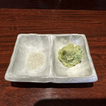 麟 - 白焼きの塩と山葵