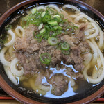 Teuchi Udon Tsuruya - 肉ウドン、かけ、小。