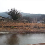 五十鈴川カフェ - 窓から見える五十鈴川　2023.2