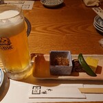 197707009 - 生ビールとお通し