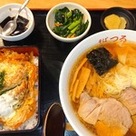 Soba Tsuru - ワンタンメン＋ﾐﾆかつ丼