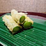 天冨良 麻布よこ田 - 太いグリーンアスパラ