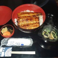 菊屋 - 国産二段うな丼(肝吸)