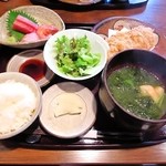 林栄門 - 菜彩鶏ももカツとお刺身