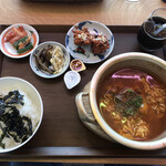 わらいや和歌山城 - 韓ラーメン定食 1200円