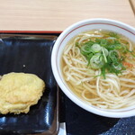 能古うどん - 「いも天」（165円）+「かけうどん」（462円）