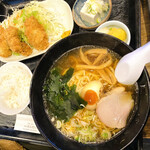 きんせい - 私の牡蛎フライ＆ラーメンセット