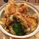 天ぷら てんかつ - 小天丼に、カニプラス♪