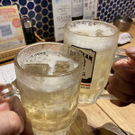 大衆道楽割烹 三代目 あかつ - まずはジムビームハイボールからスタート