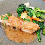 Restaurant Sanchi - お肉のメイン(チキンパン粉焼き)