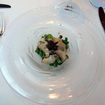 レストラン アラジン - 柔らか蒸し鮑とインゲン豆のサラダ（シェア後）3,000円