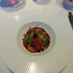 レストラン アラジン - 阿寒湖ザリガニとジロール茸の軽い煮込み（シェア後）3,600円