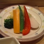 Sushi Tenkawa - 最初に温野菜