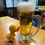 stand ノスタルジーノ - ☺︎生ビール 中ジョッキ アサヒマルエフ ¥490