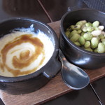 メインに添えられる豆料理（３人分です。）