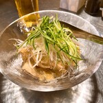 Hakatayatai Nakasunagare - 鶏皮ポン酢　570円　ポン酢感は無し