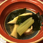 京懐石 螢 - 煮物（筍と鱈子）