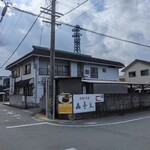 喜文 - お店入口は向こう側　駐車場は手前と向こう側
