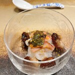 Teruzushi - 焼き海鼠に赤貝紐、烏賊